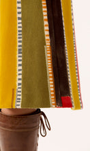 Jane keith Designs hand printed and painted wool skirt 'Linear Stripes' 