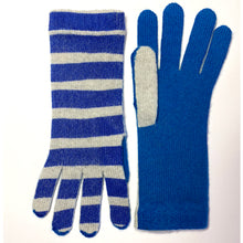 Ladies broad-striped cashmere glove.