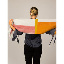 Colour Block hand printed Angora Wool scarf - Staffa 4 menswear and womenswear