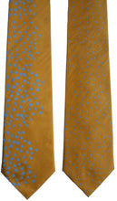 SNOW - Gold and Blue indian douppion silk tie