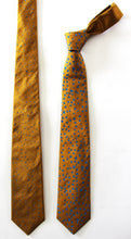 SNOW - Gold and Blue indian douppion silk tie