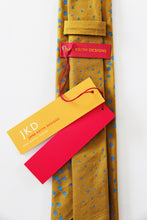 SNOW - Gold and Blue indian douppion silk tie