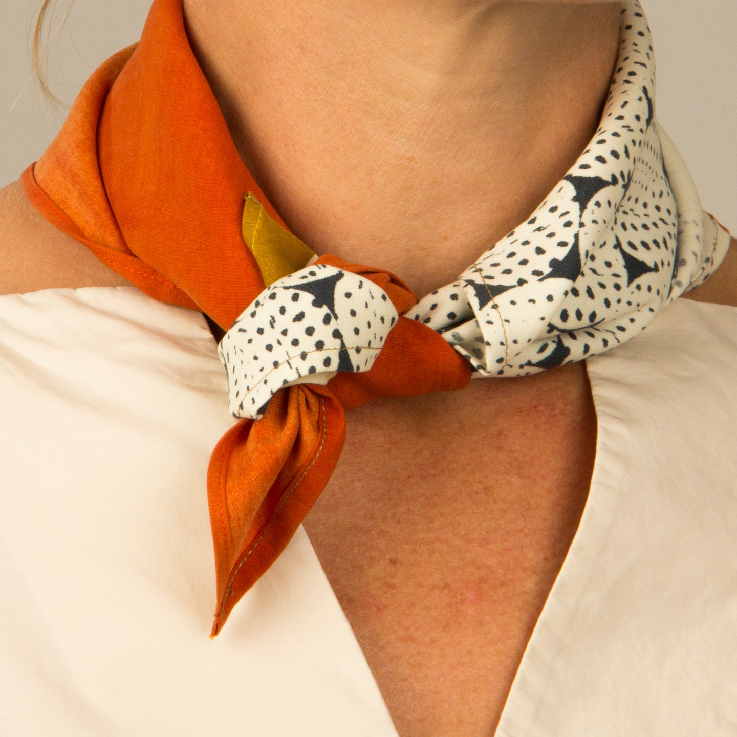 Small square silk neckerchief JKD neckerchief 17 Jane Keith