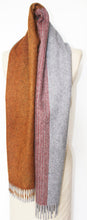 Jane Keith Designs Colour Block hand printed Angora Wool scarf - Staffa 3