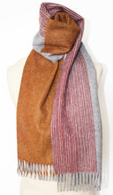Jane Keith Designs Colour Block hand printed Angora Wool scarf - Staffa 3