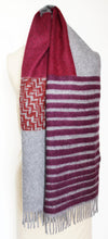 Angora wool printed scarf