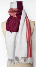 Jane Keith Designs Colour Block hand printed Angora Wool scarf - Staffa 6