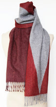 Colour Block hand printed Angora Wool scarf - Staffa 7 menswear