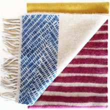 Colour Block hand printed Angora Wool scarf - Staffa 11 menswear