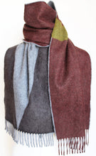 Colour Block hand printed Angora Wool scarf - Staffa 8  menswear and womenswear