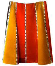 'Linear Stripes' Blanket wool skirt
