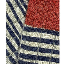 Red toe single sided striped mens cashmere socks