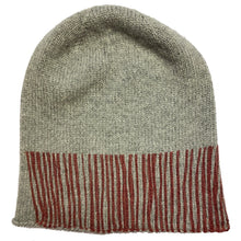Striped rim cashmere hat.