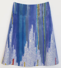 Jane keith Designs hand printed and painted wool skirt 'Chevrons low' 