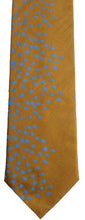 SNOW - Gold and Blue indian douppion silk tie