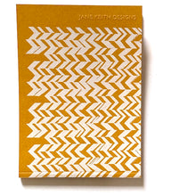 'Chevrons' Hand Printed A6 note book