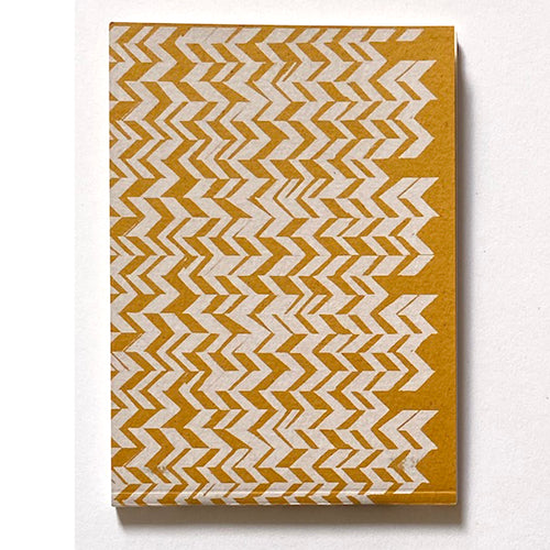 'Chevrons' Hand Printed A6 note book